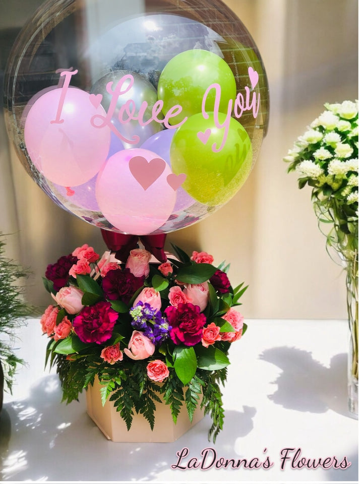 I Love You Balloon Bloom Box by LaDonna Flowers