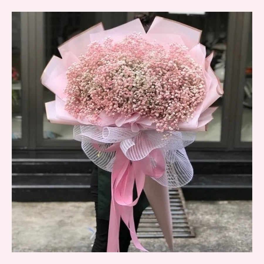 Pink Baby’s Breath floral design preview